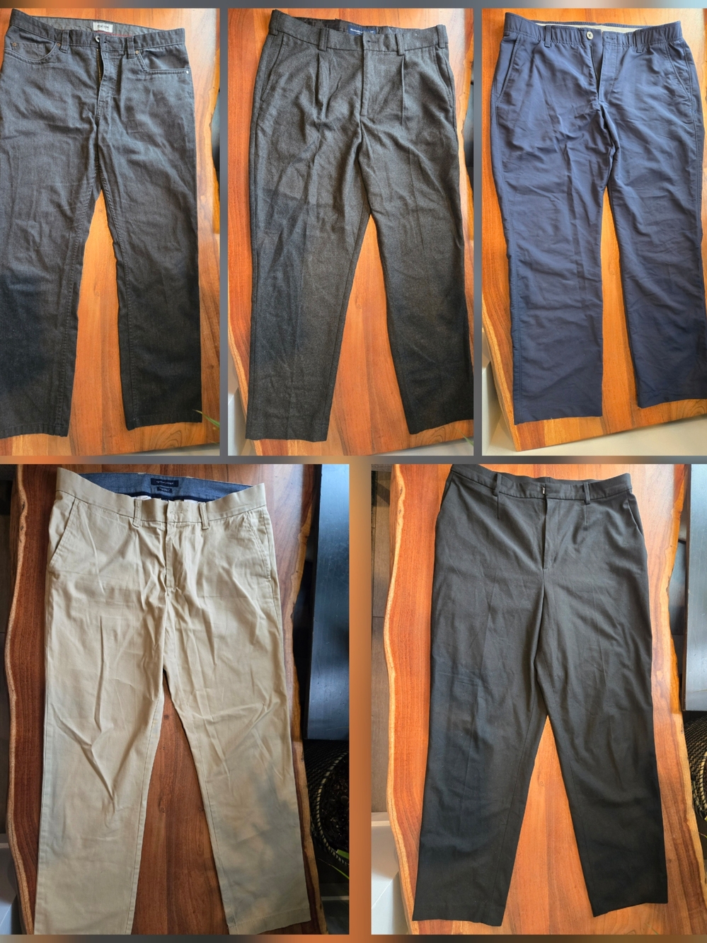 5 Classic Men's pants bundle lot, Uniqlo, Tommy, Cole etc.